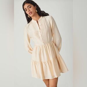 Peach Love California Cream Long Sleeve Dress